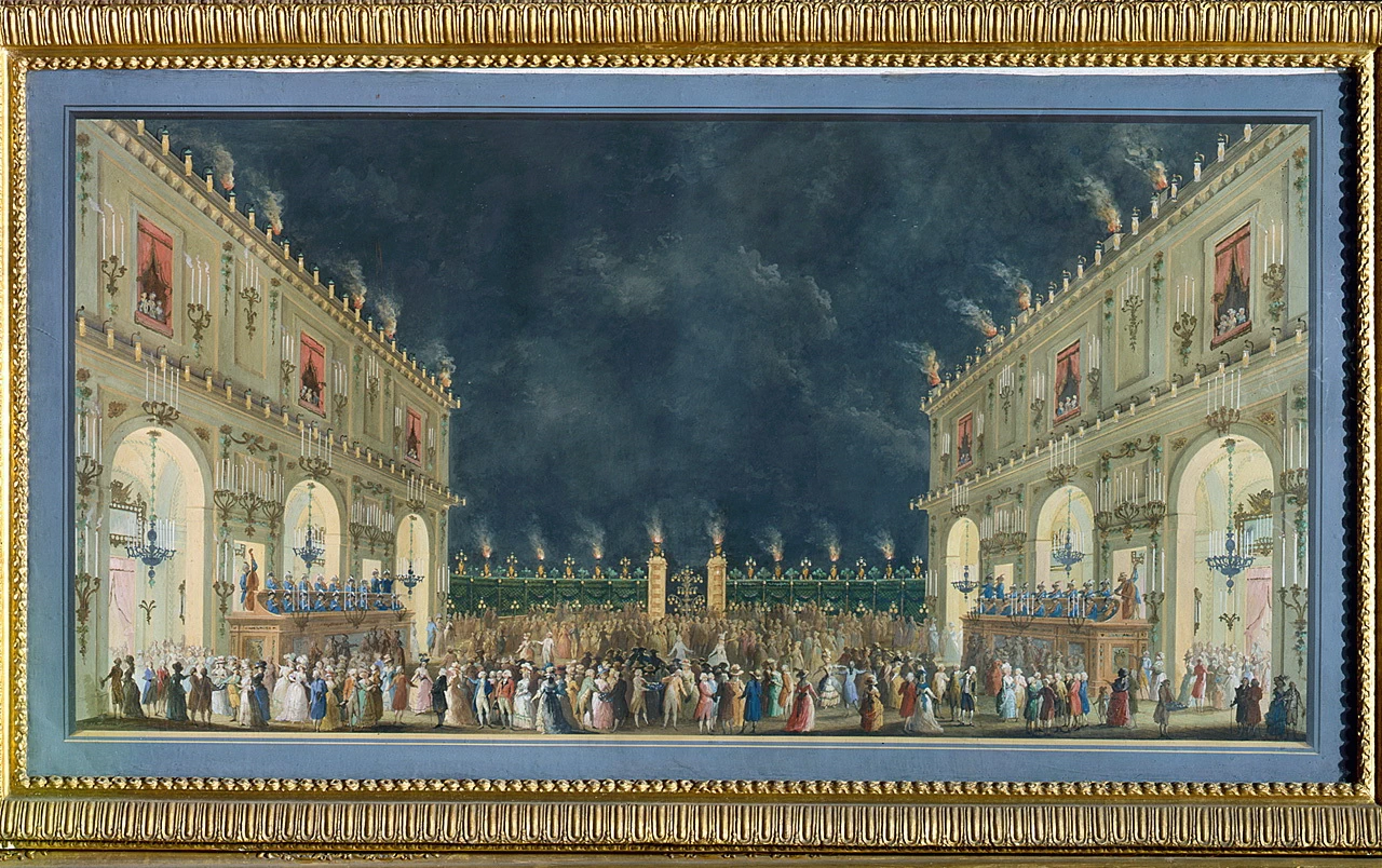 Festa notturna al cortile del Casino delle Cascine in onore del granduca Ferdinando III - Palazzo Pitti, Firenze